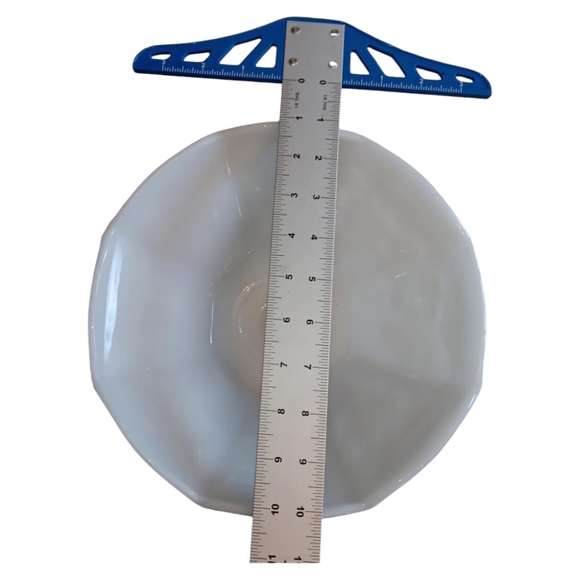 White Milk Glass Compote and Divided Dish - Picture 6 of 16